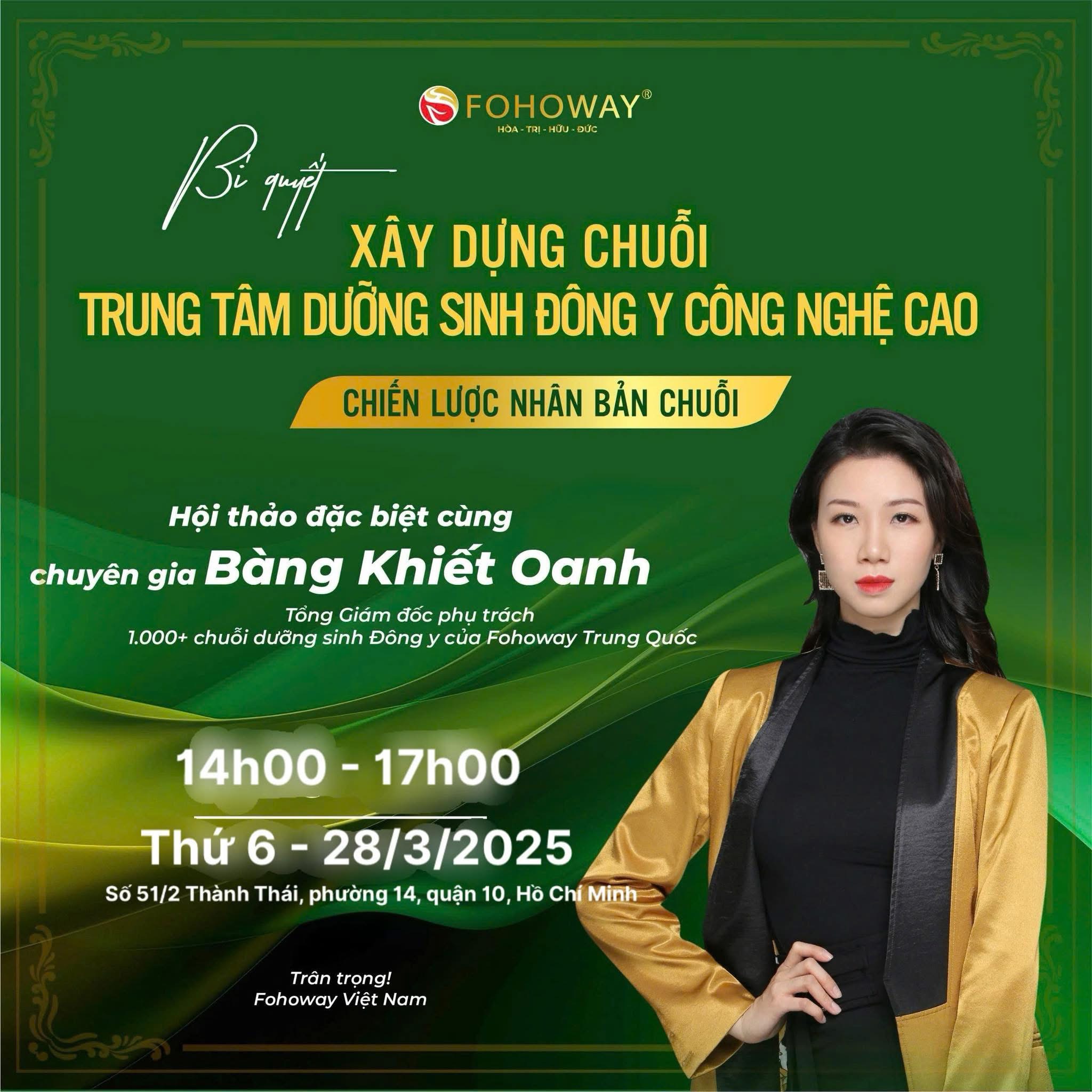 BÍ QUYẾT XÂY DỰNG CHUỖI TRUNG TÂM DƯỠNG SINH ĐÔNG Y CÔNG NGHỆ CAO FoHoway Sức Khoẻ Xanh